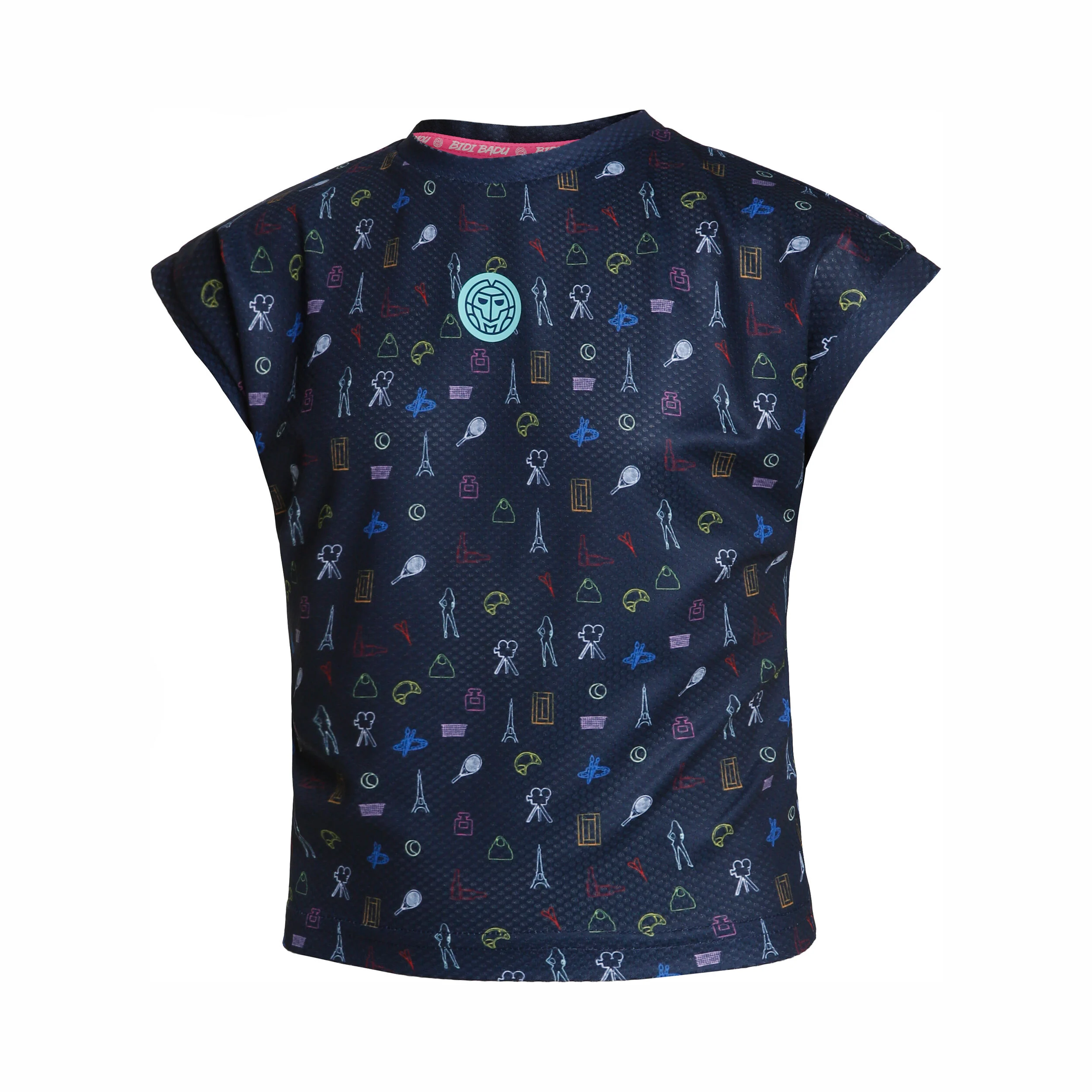 BIDI BADU Fayola Tech T-shirt Filles - Bleu Foncé , Multicouleur