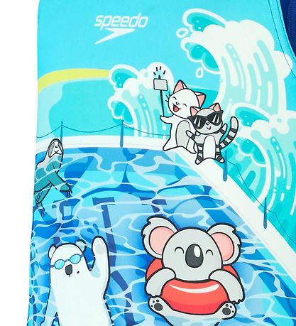 Speedo Bådedragt - Digital Printed - Blå
