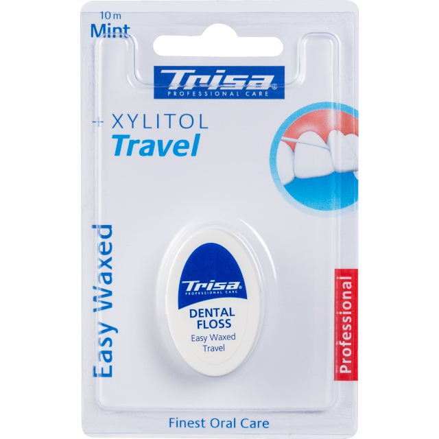 TRISA Easy Waxed Travel 10m mint Xylitol 1 Stk