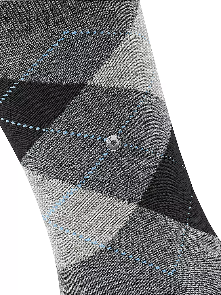 BURLINGTON Herren Socken EDINBURGH asphalt mel grau