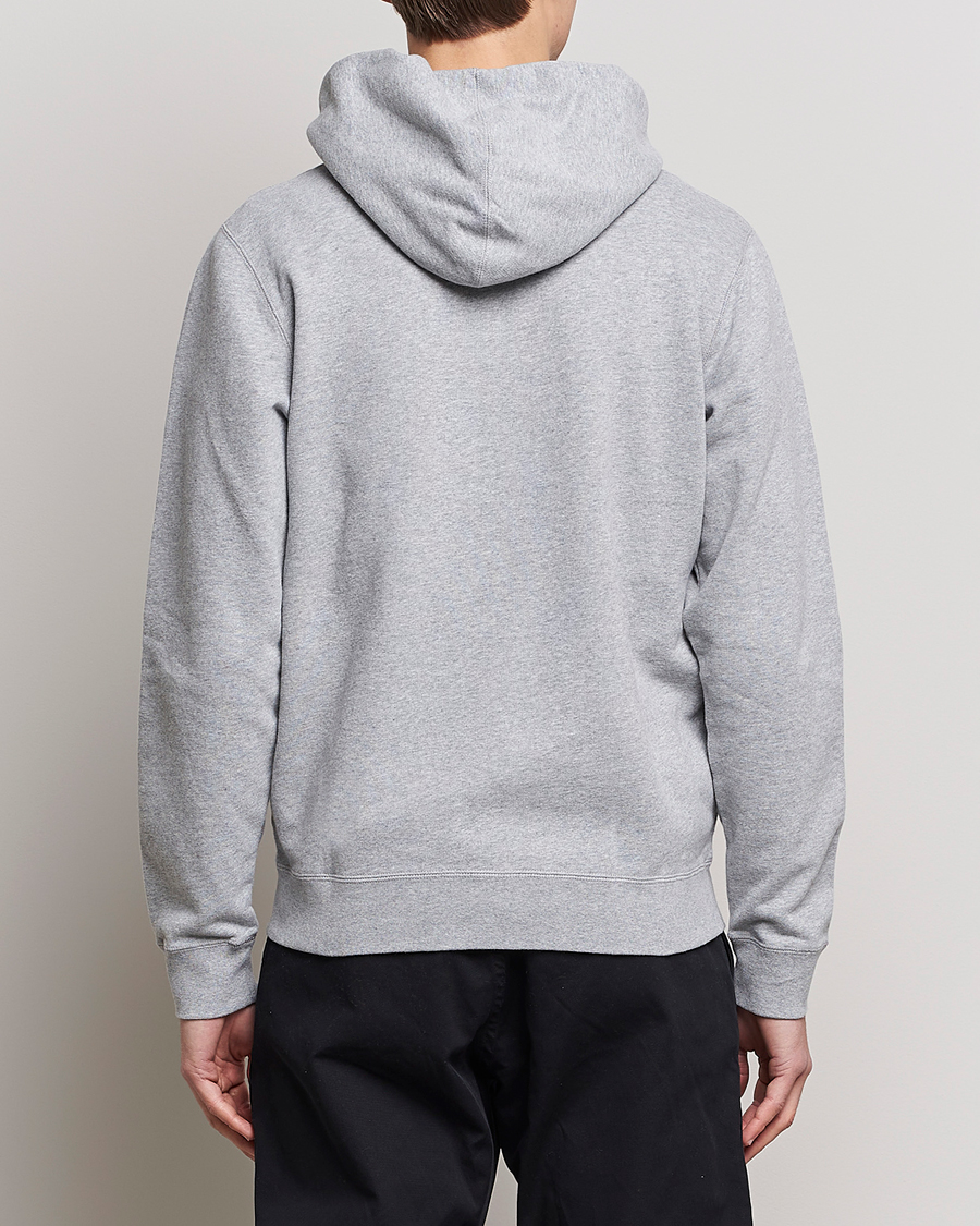 Sunspel Loopback Full Zip Hoodie Grey Melange