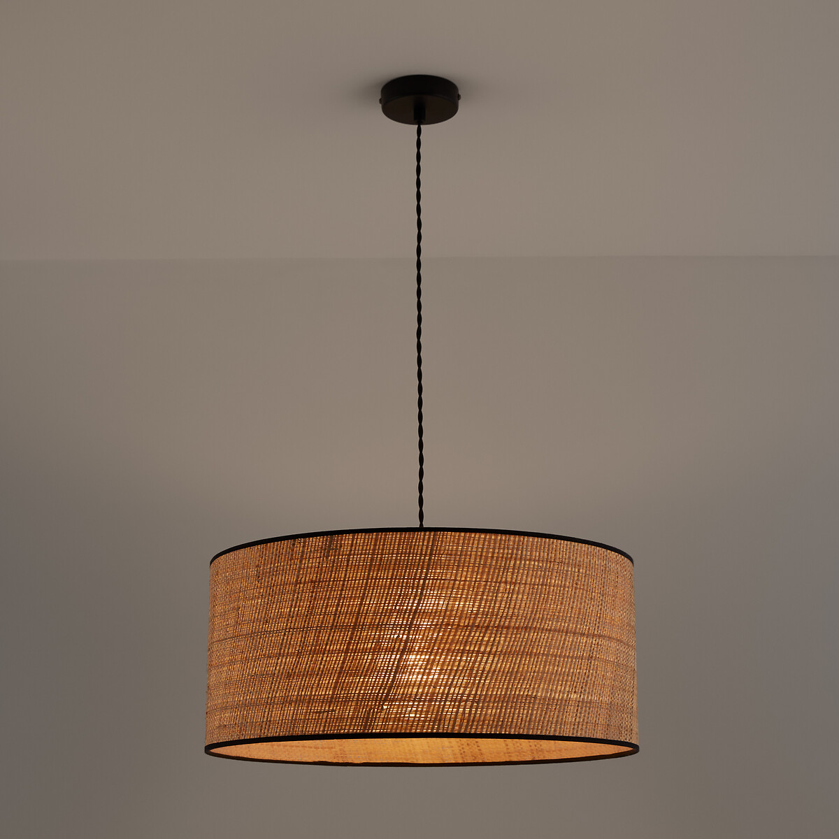 LA REDOUTE INTERIEURS<br>Candeeiro suspenso/abajur em ráfia Ø50 cm, Dolkie