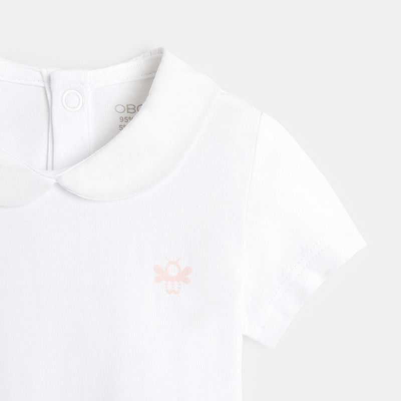 Body petit col cerises (lot de 3) rose naissance