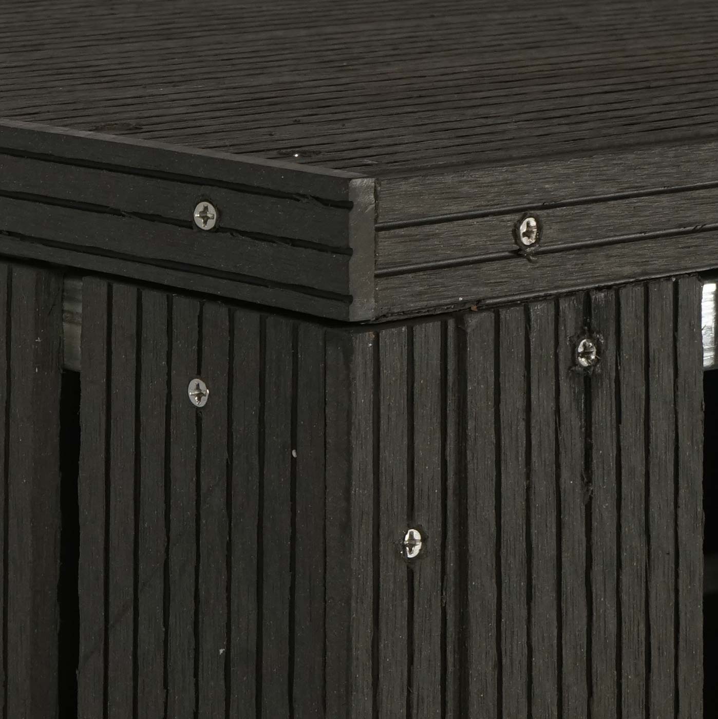 XL 2er-/4er-WPC-Mülltonnenverkleidung MCW-J28, Mülltonnenbox, Metall Holzoptik, erweiterbar ~ anthrazit