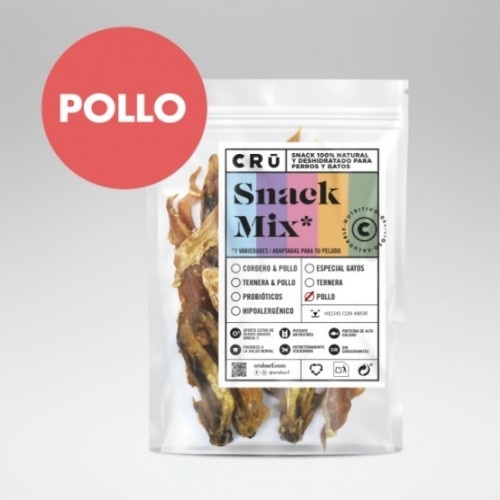 Mix de petiscos CRU sabor frango para animais de estimação