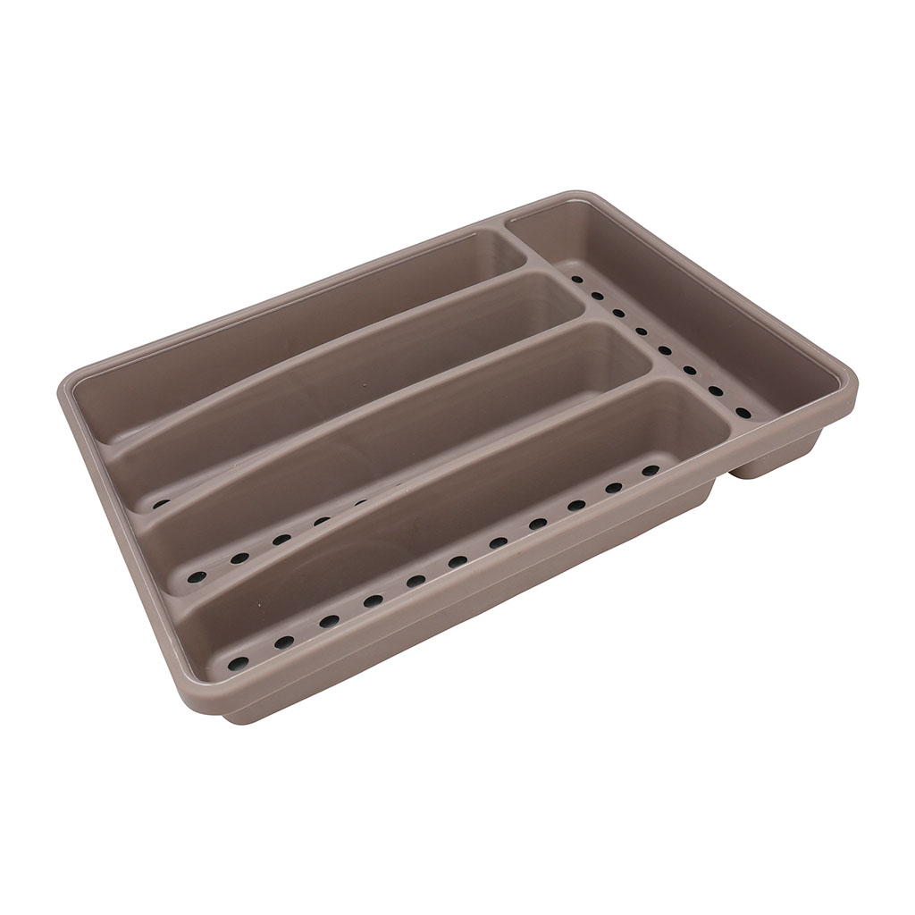 Range-couverts antidérapant gris 32x22.5cm