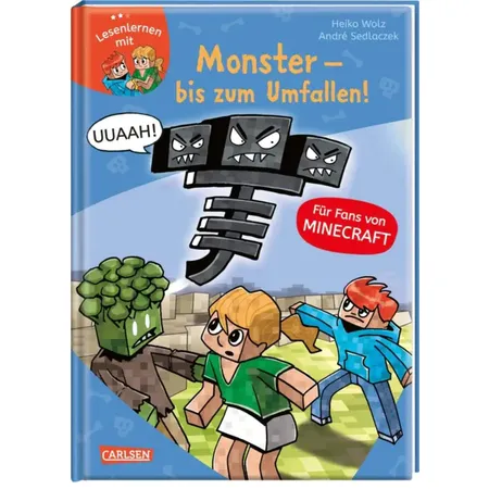Carlsen Verlag Lesenlernen mit Spaß – Minecraft 2: Monster – bis zum Umfallen!
