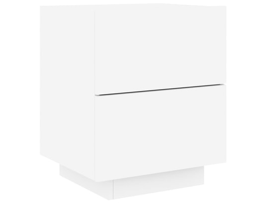 VIDAXL - Armoire de chevet avec lumières led blanc bois d'ingénierie