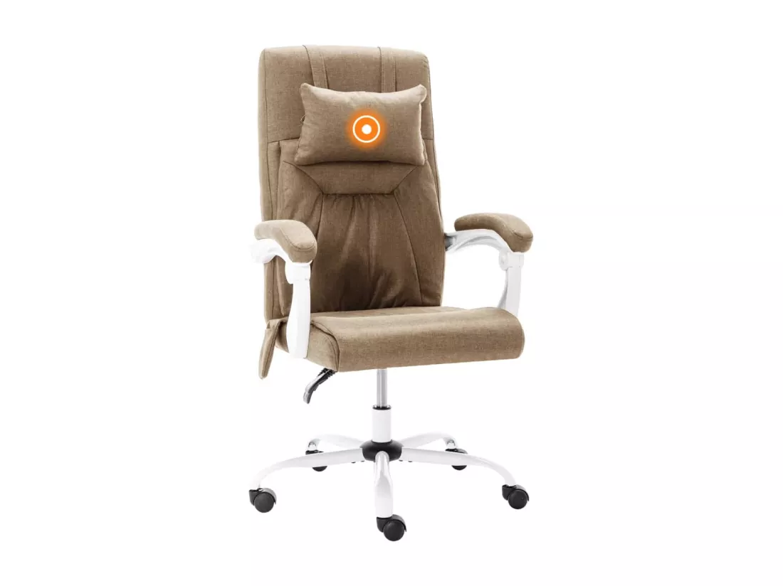 Prolenta Premium - Chaise de bureau de massage Taupe Tissu