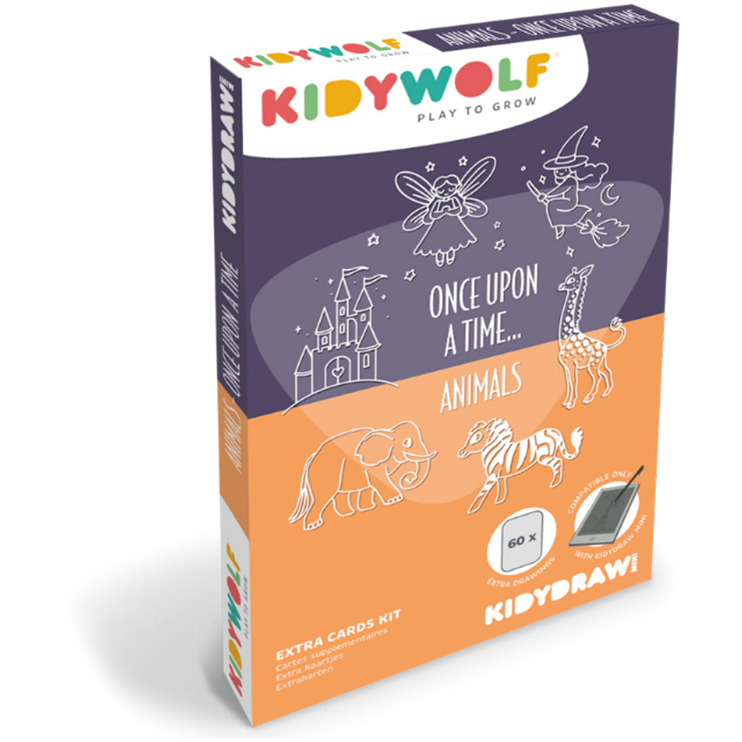 kidywolf extra tekenkaarten voor kidydraw mini - dieren - er was eens