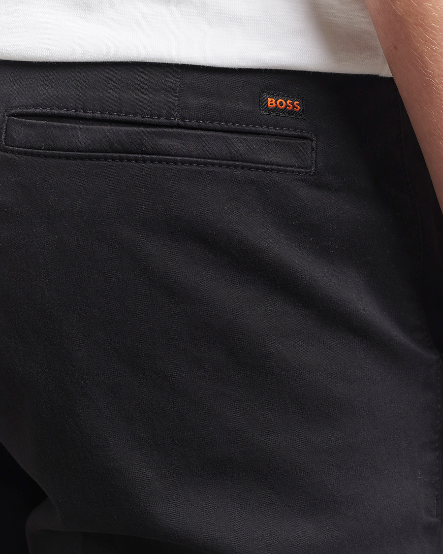 BOSS ORANGE Tapered Fit Cotton Chinos Black