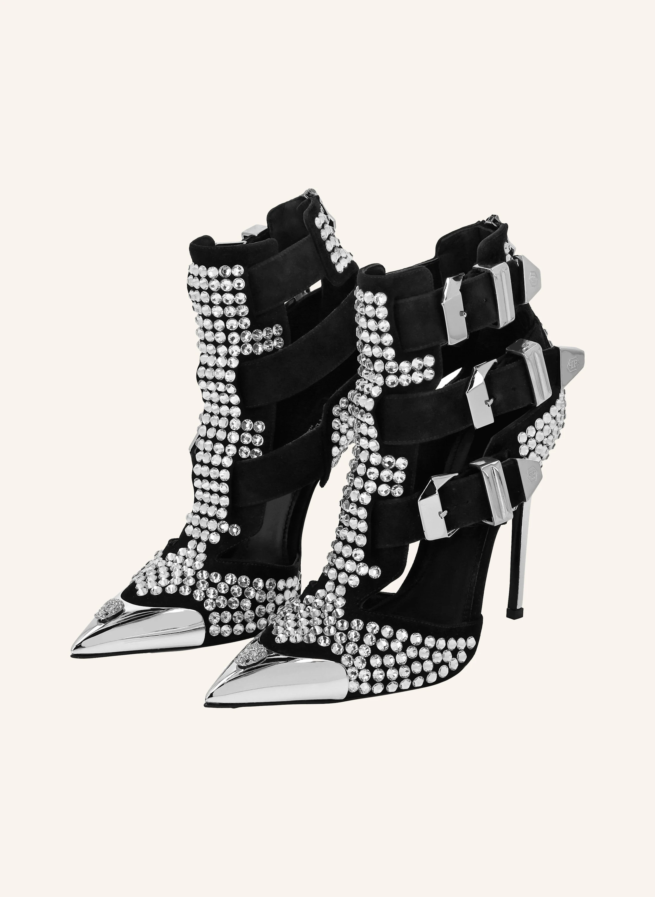 PHILIPP PLEIN Sandaletten mit Schmucksteinen SKULL