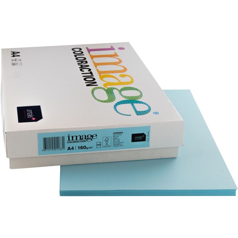 Image Coloraction Papier farbig, A4, 160 g/m², iceberg eisblau