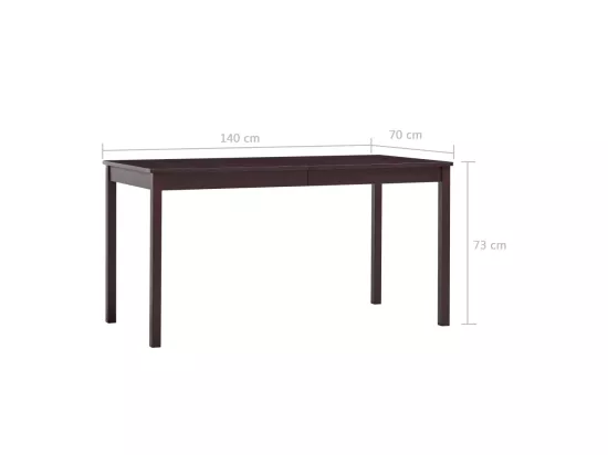 Ensemble de salle à manger 7 pcs Pinède Marron foncé