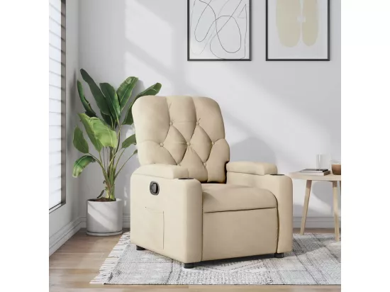 Fauteuil inclinable Crème Tissu