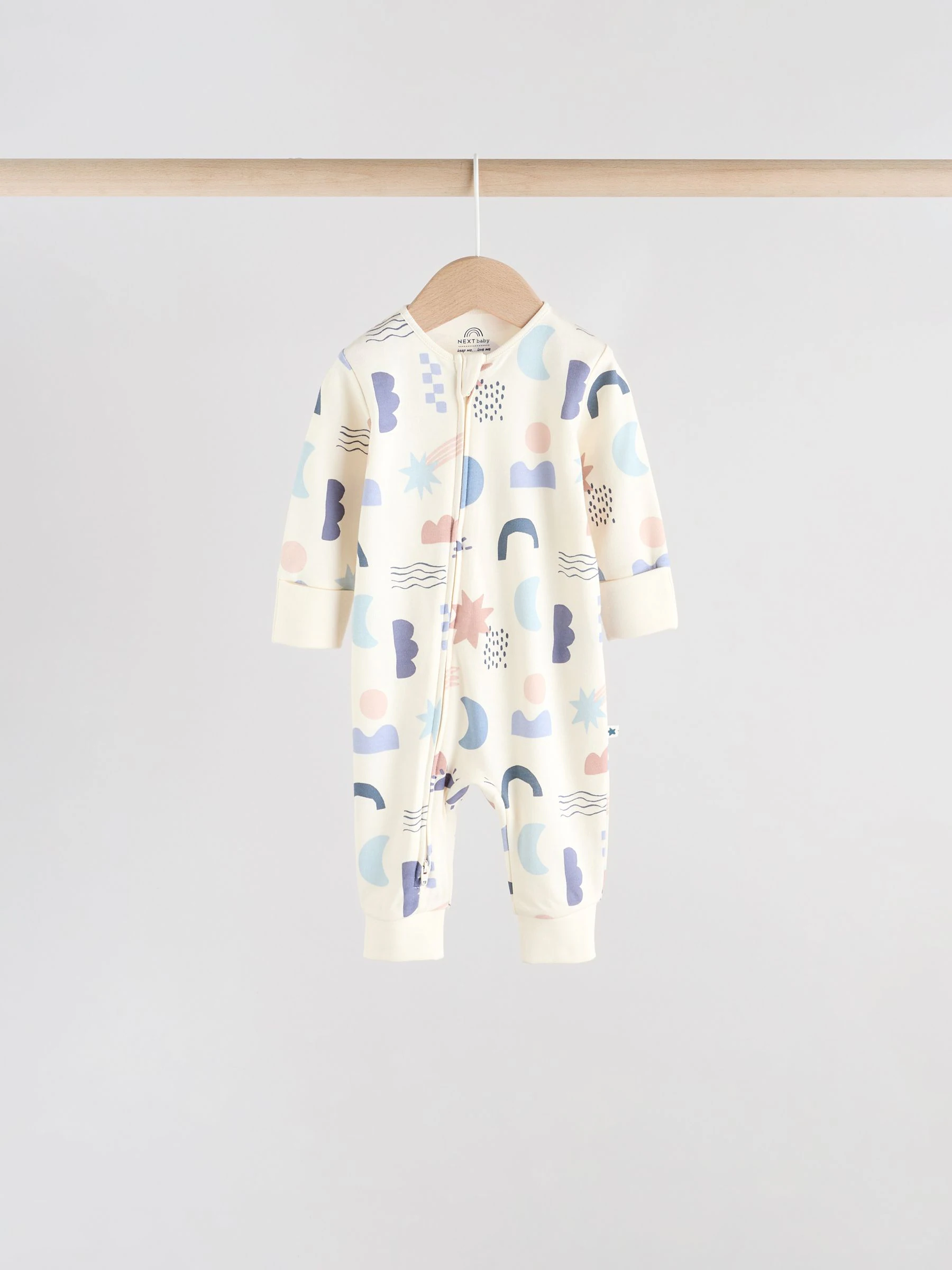 Blauw - Verpakking van 4 Baby slaappakjes zonder voetjes met tweewegrits (0mnd-3jr)