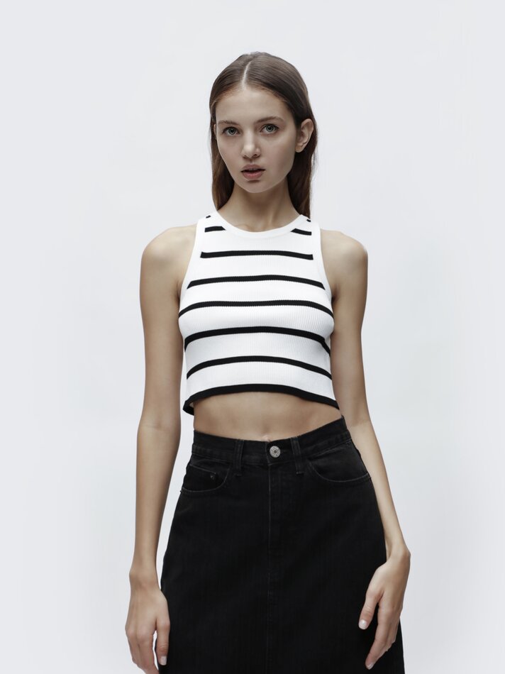 Saia midi jeans - Preta Lavada