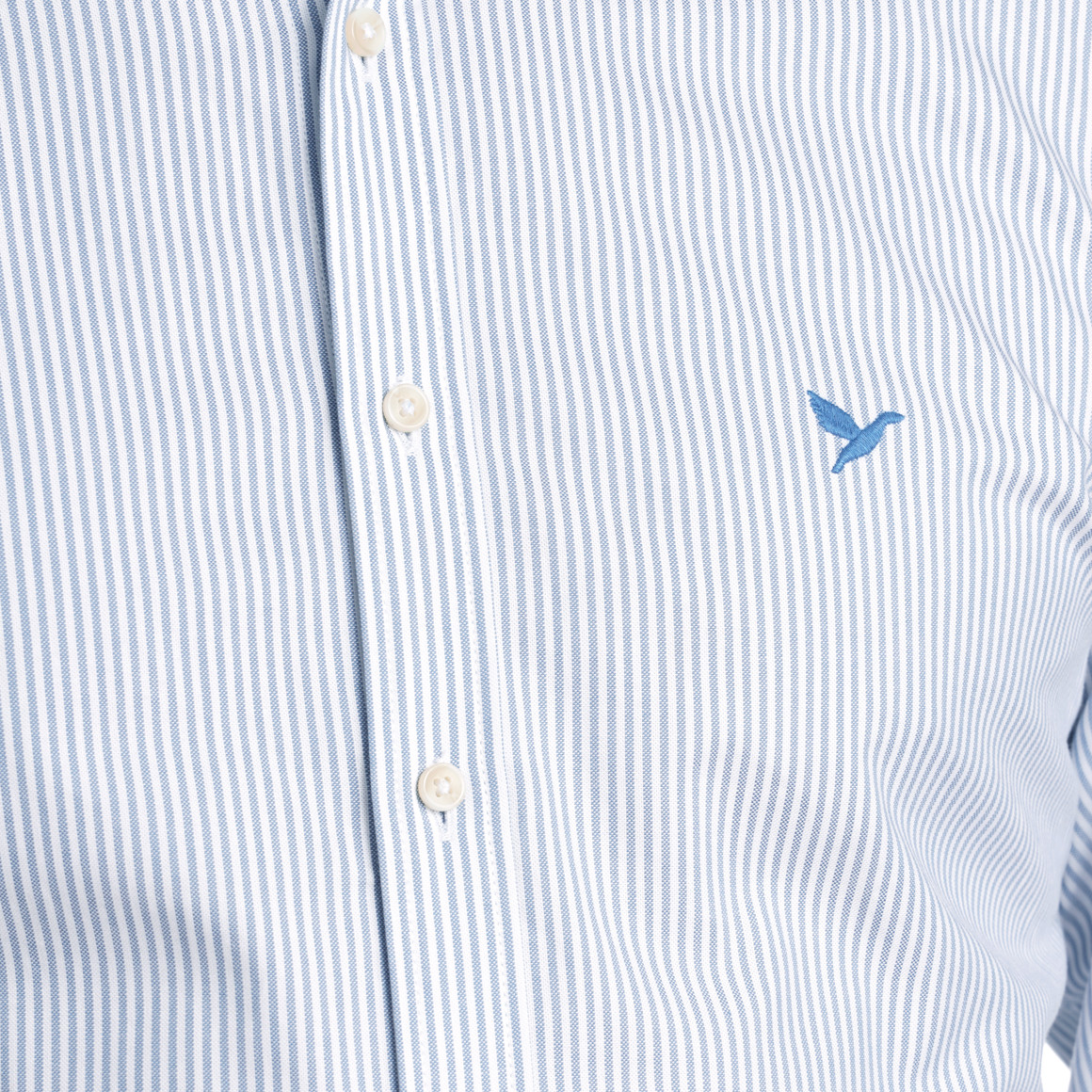 Jonas Nielsen Herren Hemd mit Button-down-Kragen blau / weiss