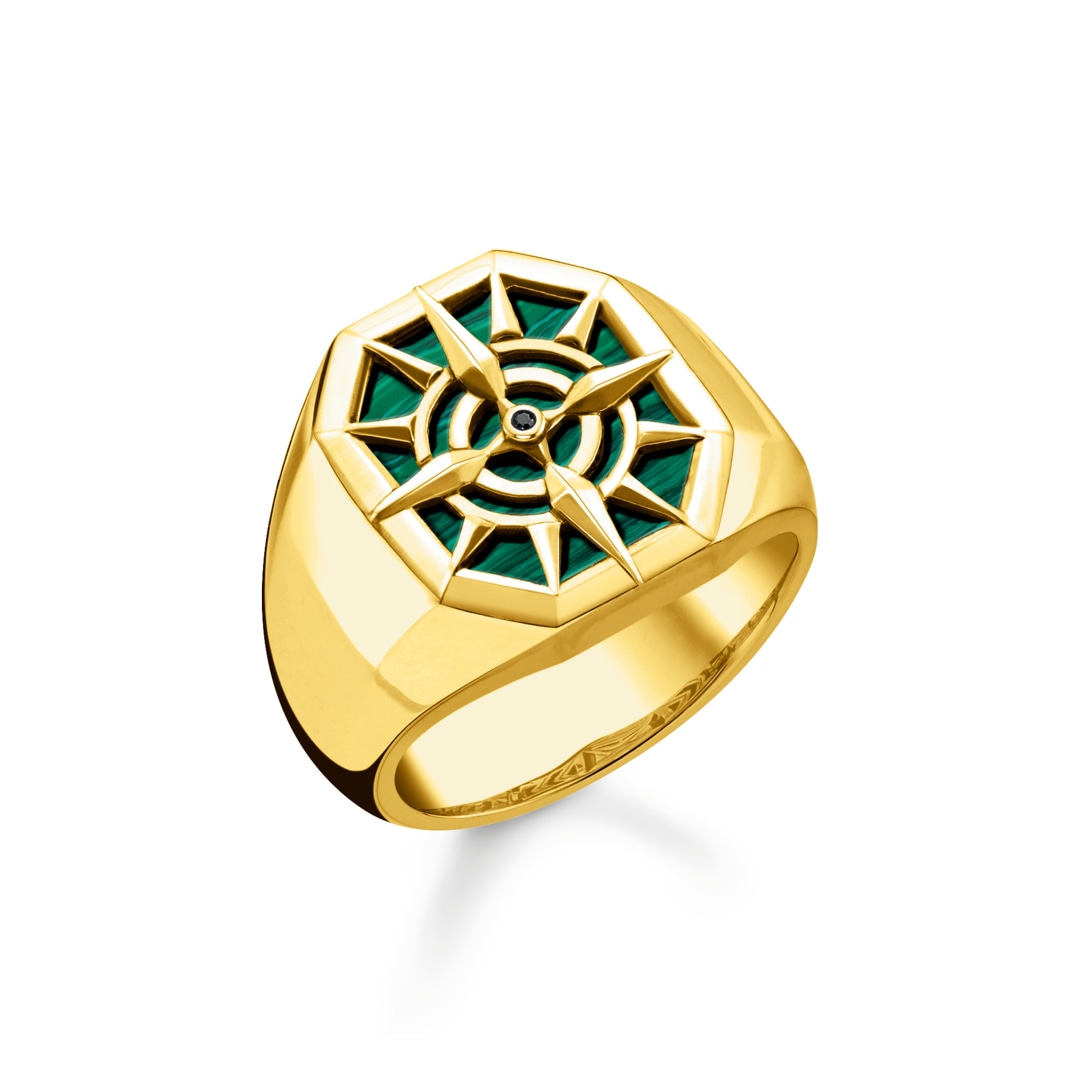 Thomas Sabo Ring Kompass grün