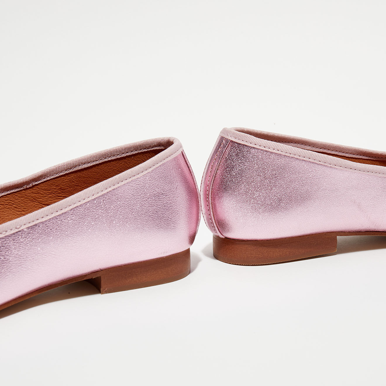 Quartier Latin Ballerines en Cuir Jeanne roses