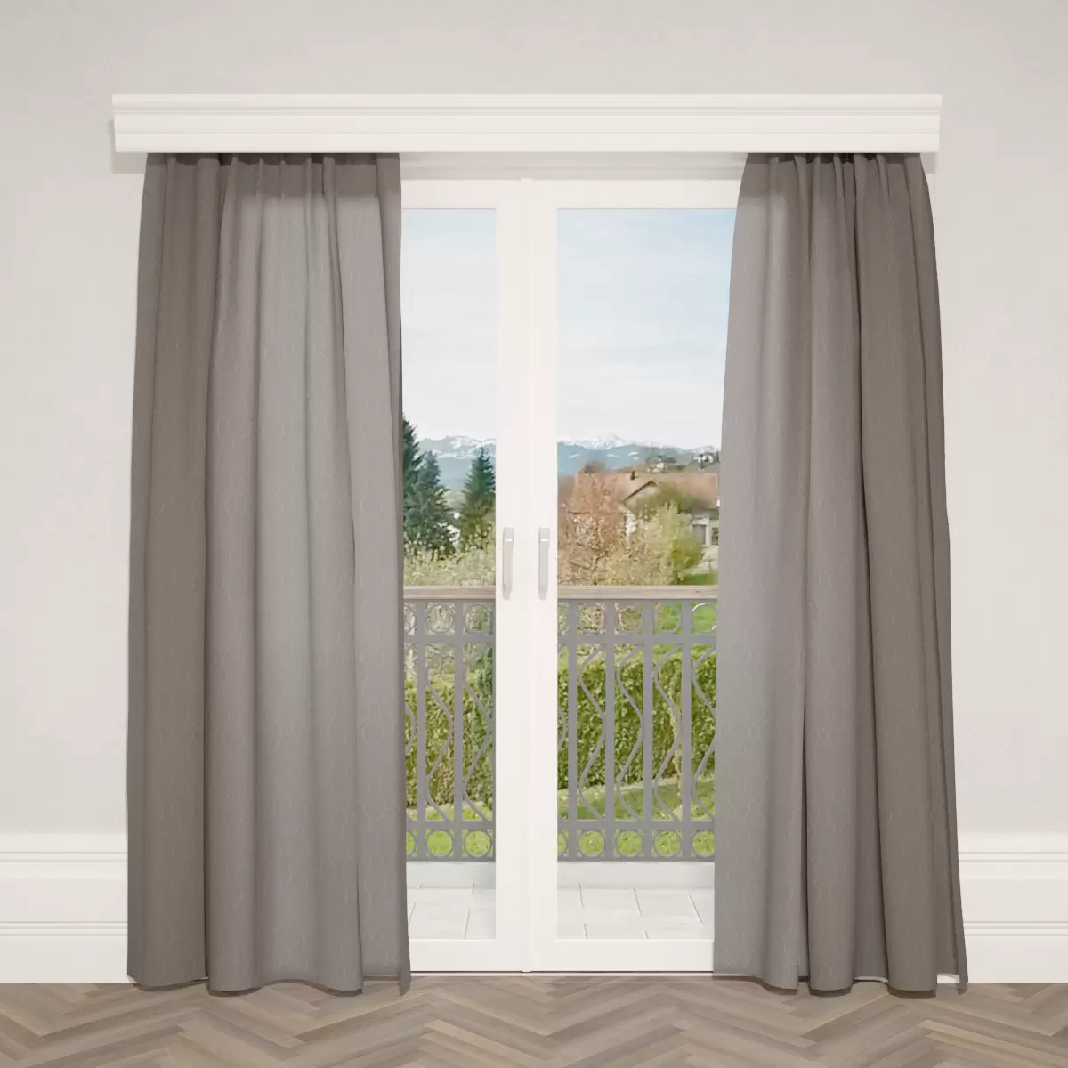 Nachtvorhang Jacquard Rombo Anthrazit