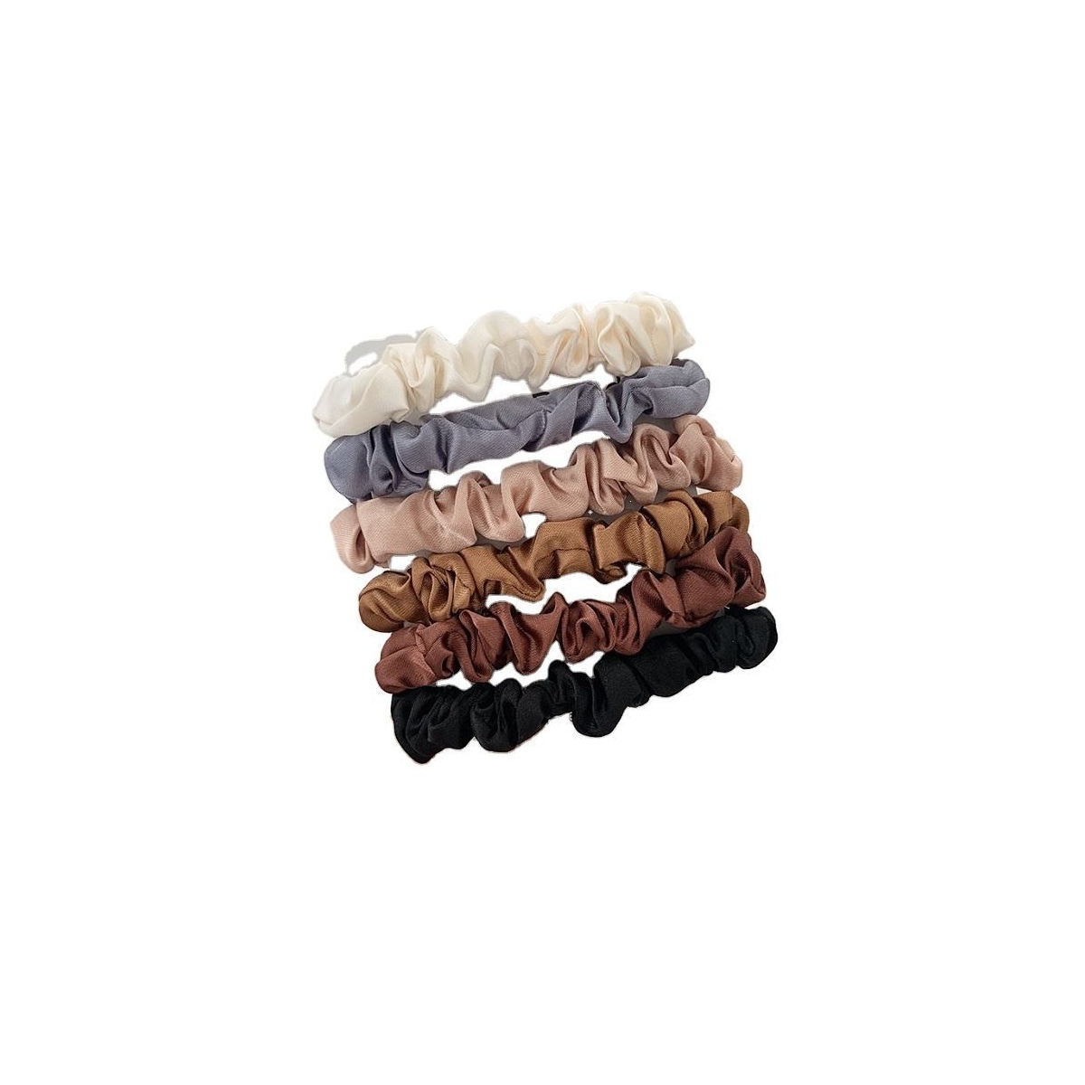 Scrunchies 6-pakning Flerfarget