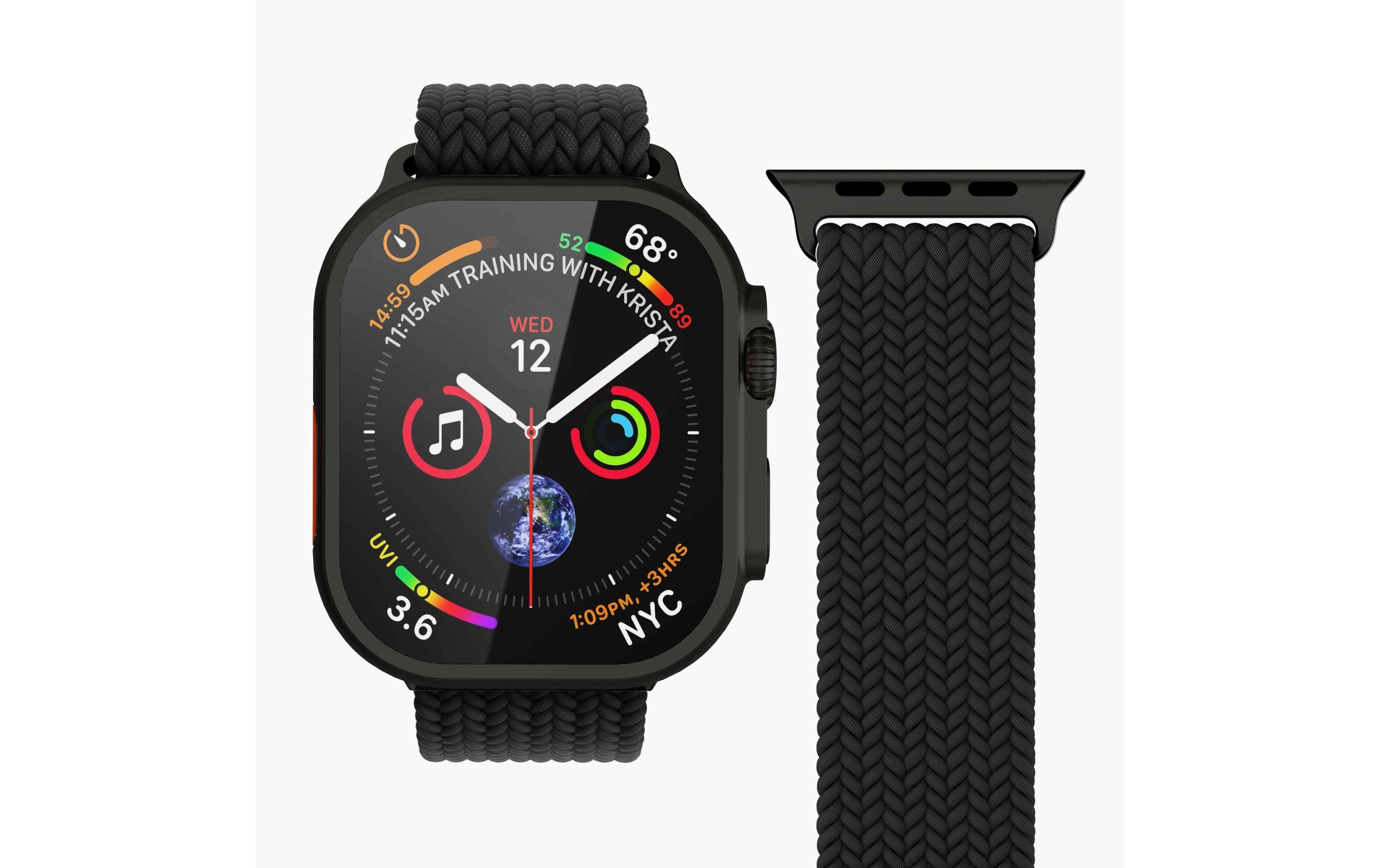 Armband Woven Loop Apple Watch 40/41/42 mm BlackArmband für Apple Watch 40/41/42 mm