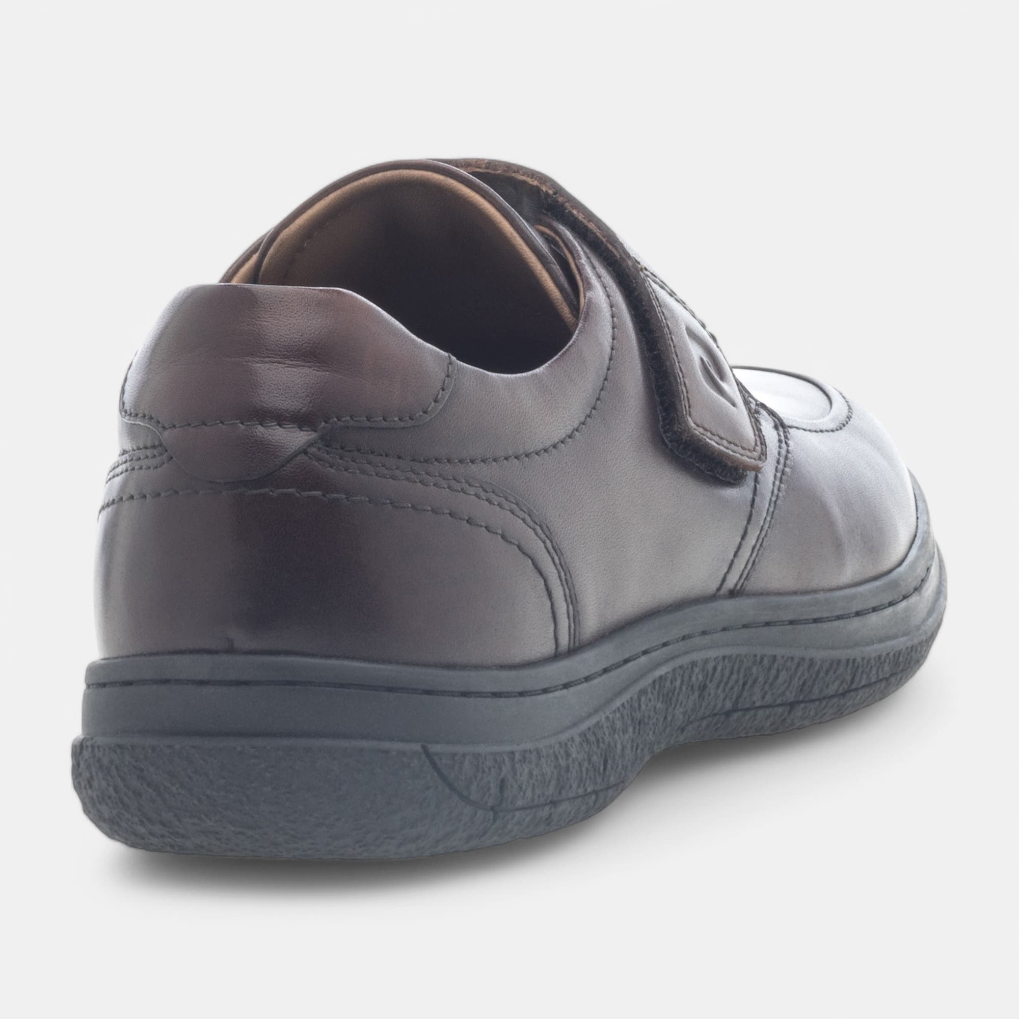 Mocassins pieds sensibles Homme en cuir cognac