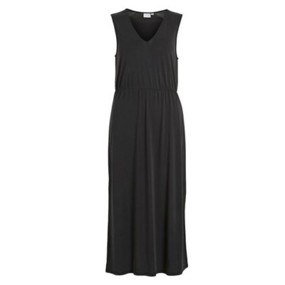 Robe femme Vimodala V-Neck S/L Midi -No NOIR VILA