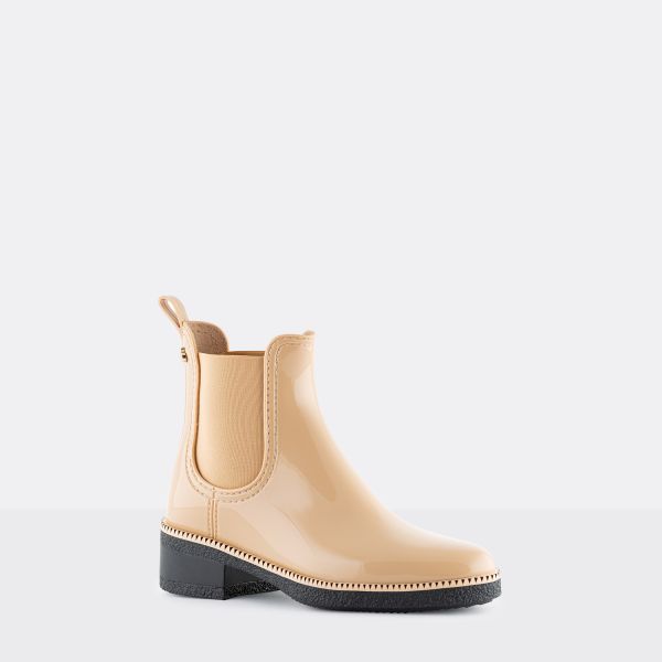 Lemon Jelly Botins Chuva c/ Salto Bege Vegan AVA 14 36