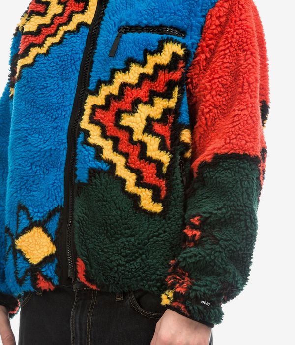 Obey Moroccan Rug Sherpa Jacke (bright multi)