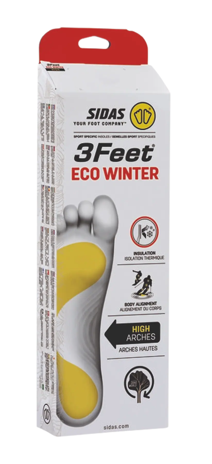 Sidas 3Feet Eco Winter High Indlægssåler - Såler Skistøvler
