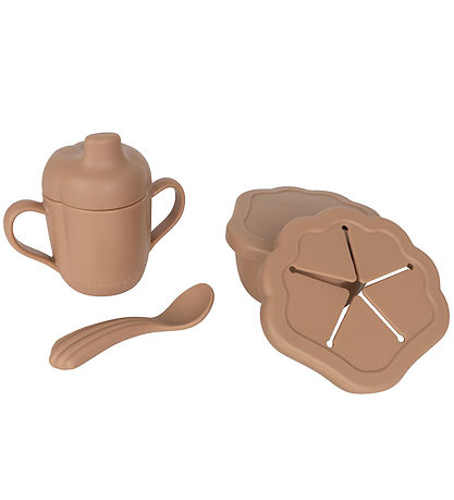 Konges Sløjd Geschirr-Set - Silikon - 3 Teile - Blush