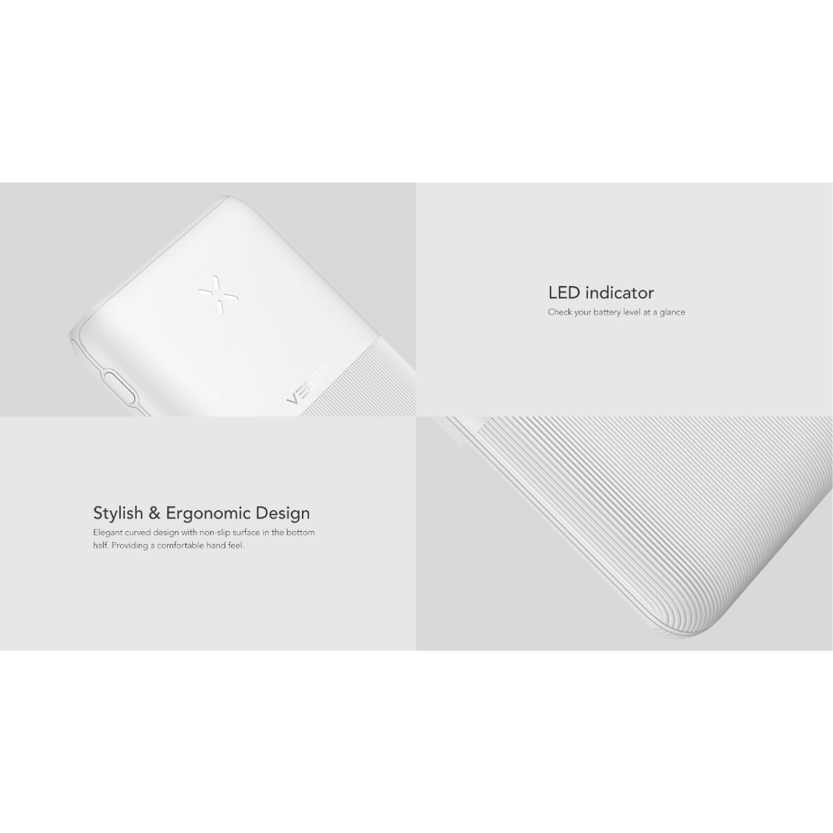 Power Bank S12 - 10 000mAh LCD Quick Charge PD 20W Micro-USB