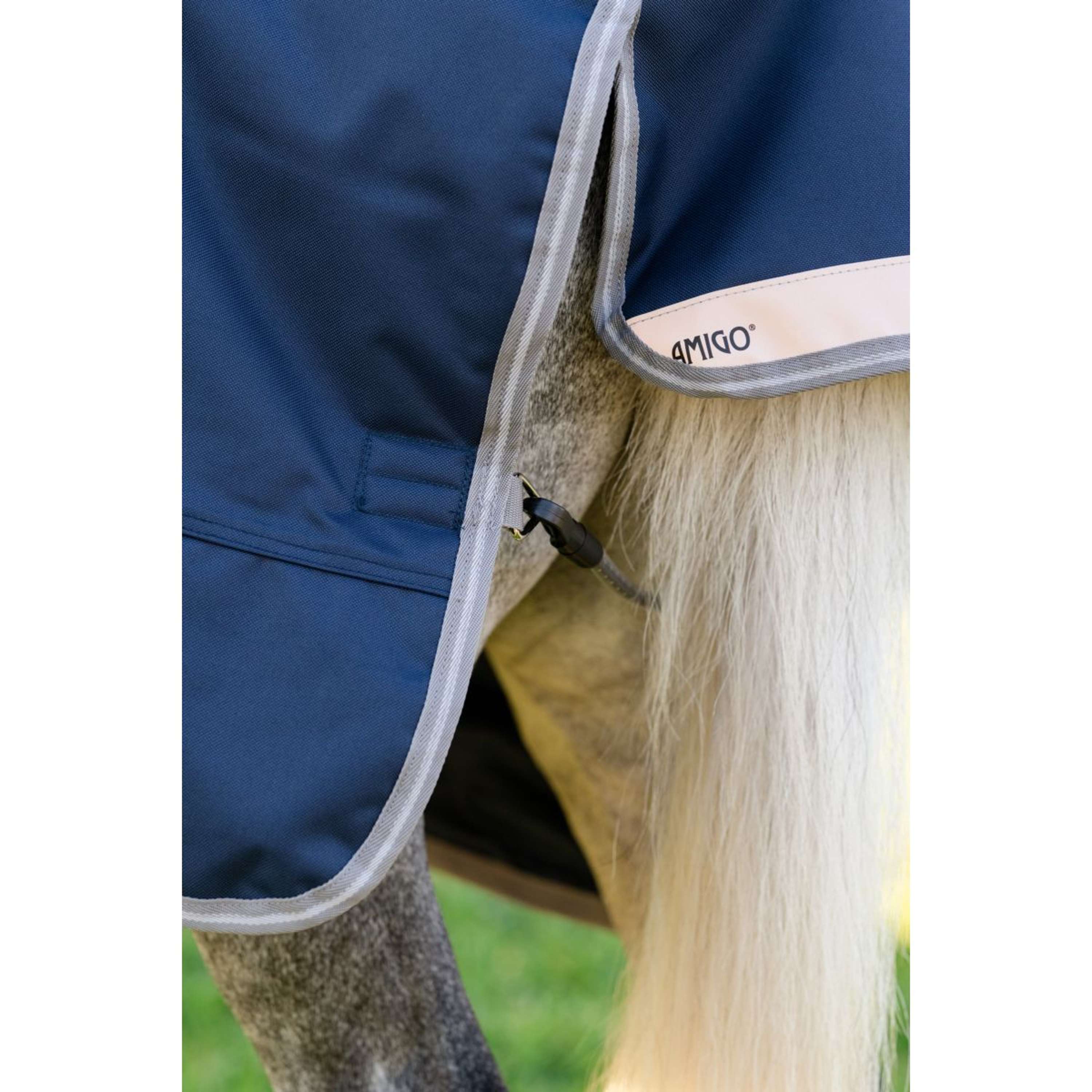 Amigo Turnout 1200D Plus Pony 0g Navy/Titanium Grey/Silver