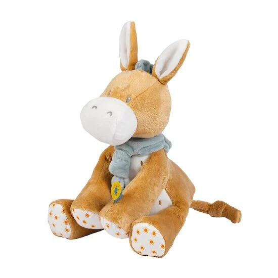 Félix et Léo Peluche Âne Léo   Beige        de               Nattou