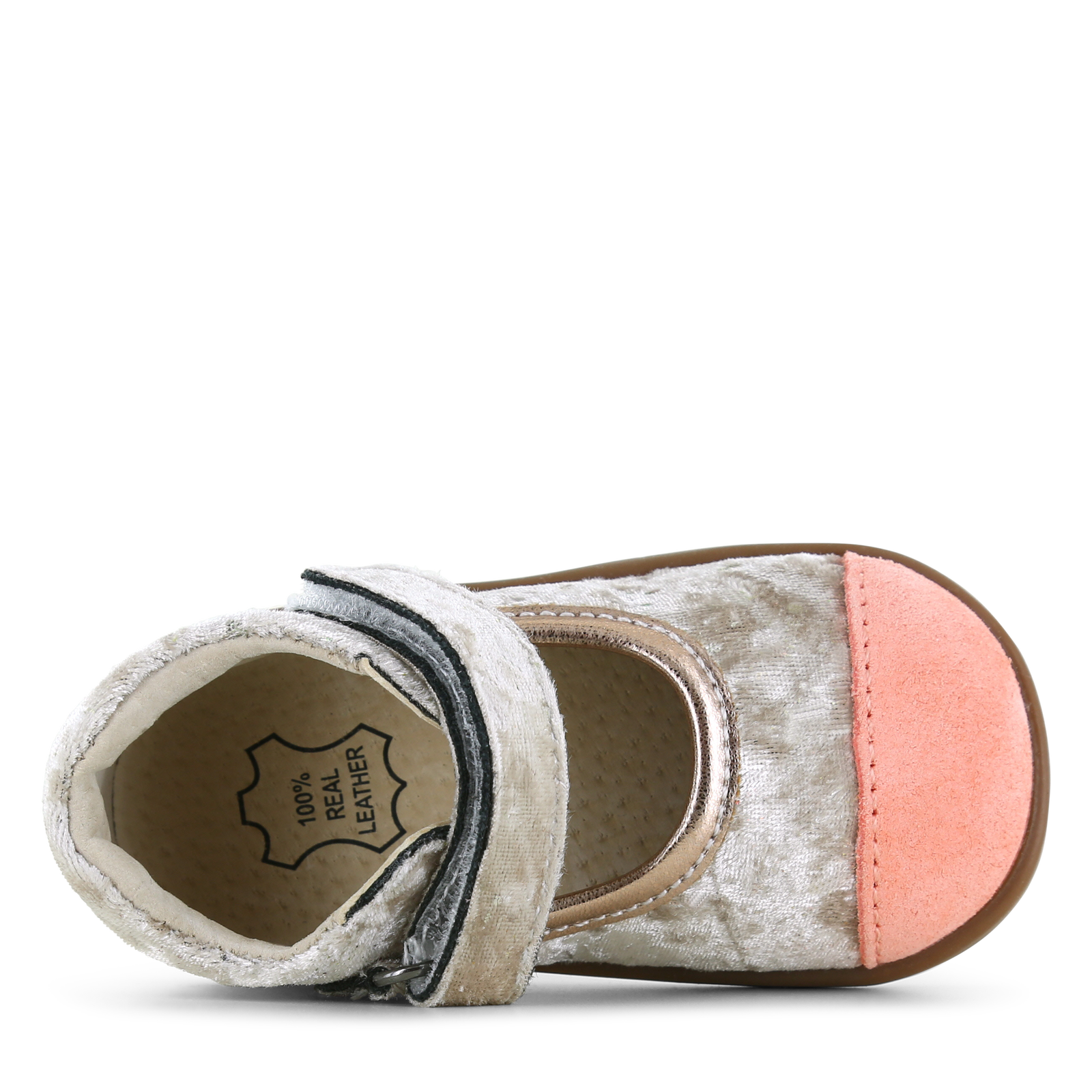 Shoesme Veloursschuh gold