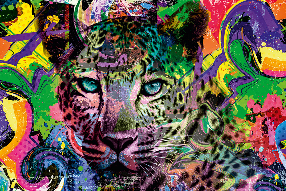 Akustikbild POP ART LEOPARD 80x120cm, 7kg