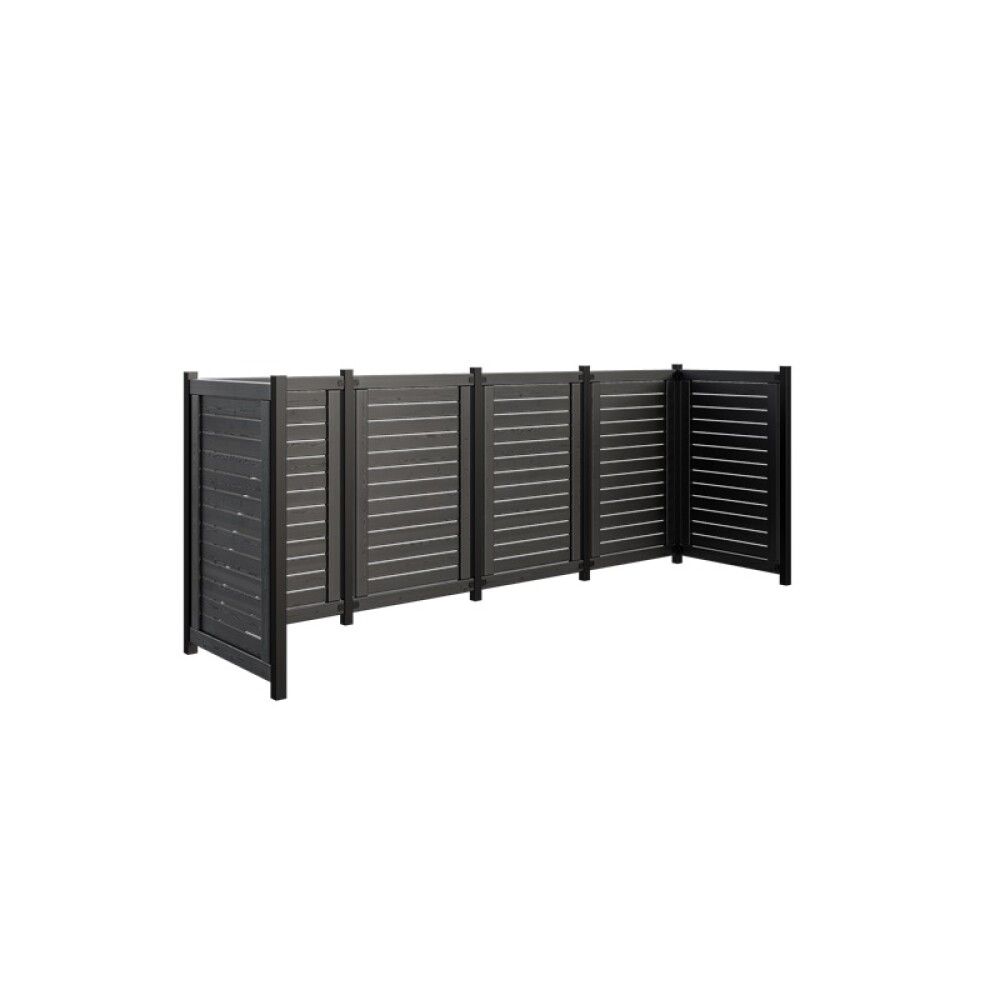 AVFALLSSKJULER PLUS LUND SVART 325X85X124 CM