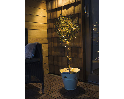 Konstsmide lichtsnoer, 6,24 m + 10 m aansluitdraad, 40 LED's, amberkleurige lichtkleur