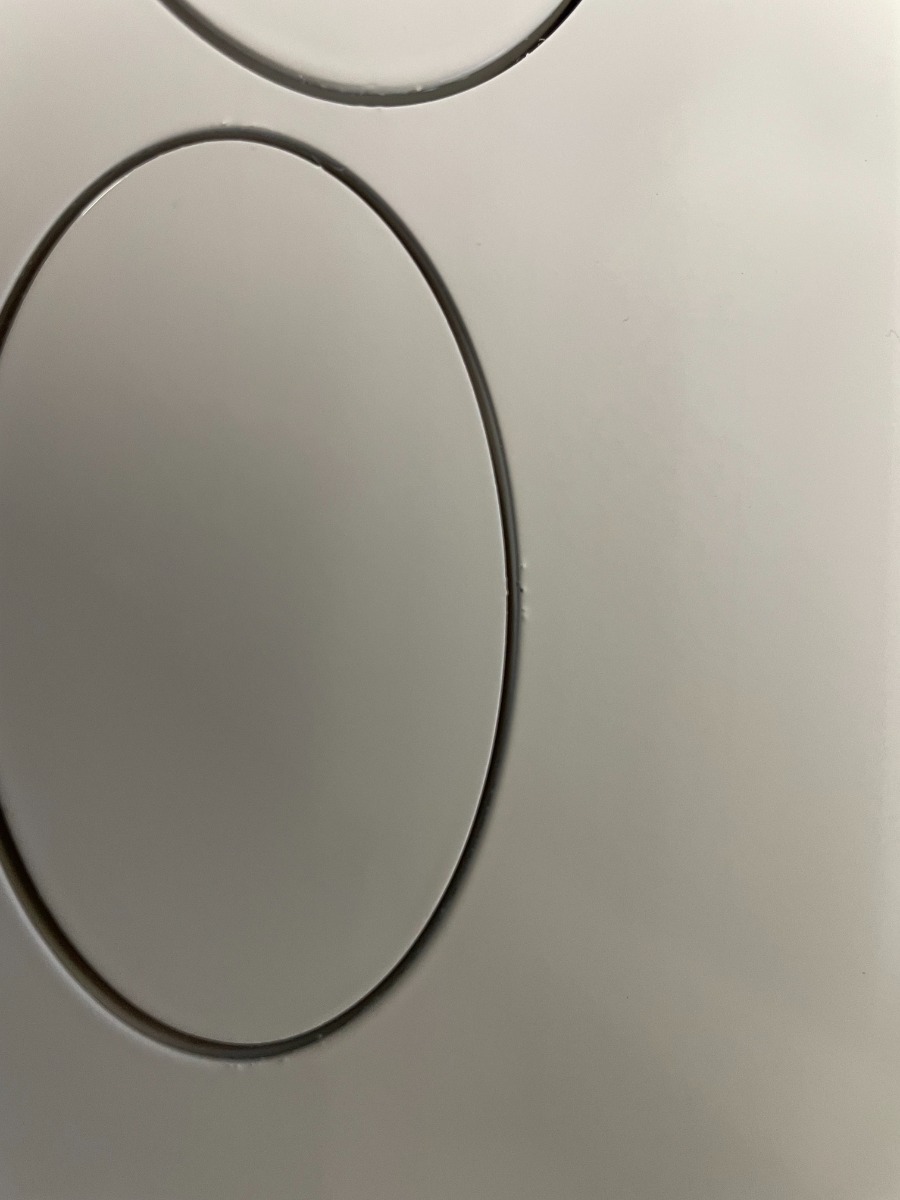 SCHADEMODEL: Mueller drukplaat voor oa UP320 inbouwreservoir metal glans wit