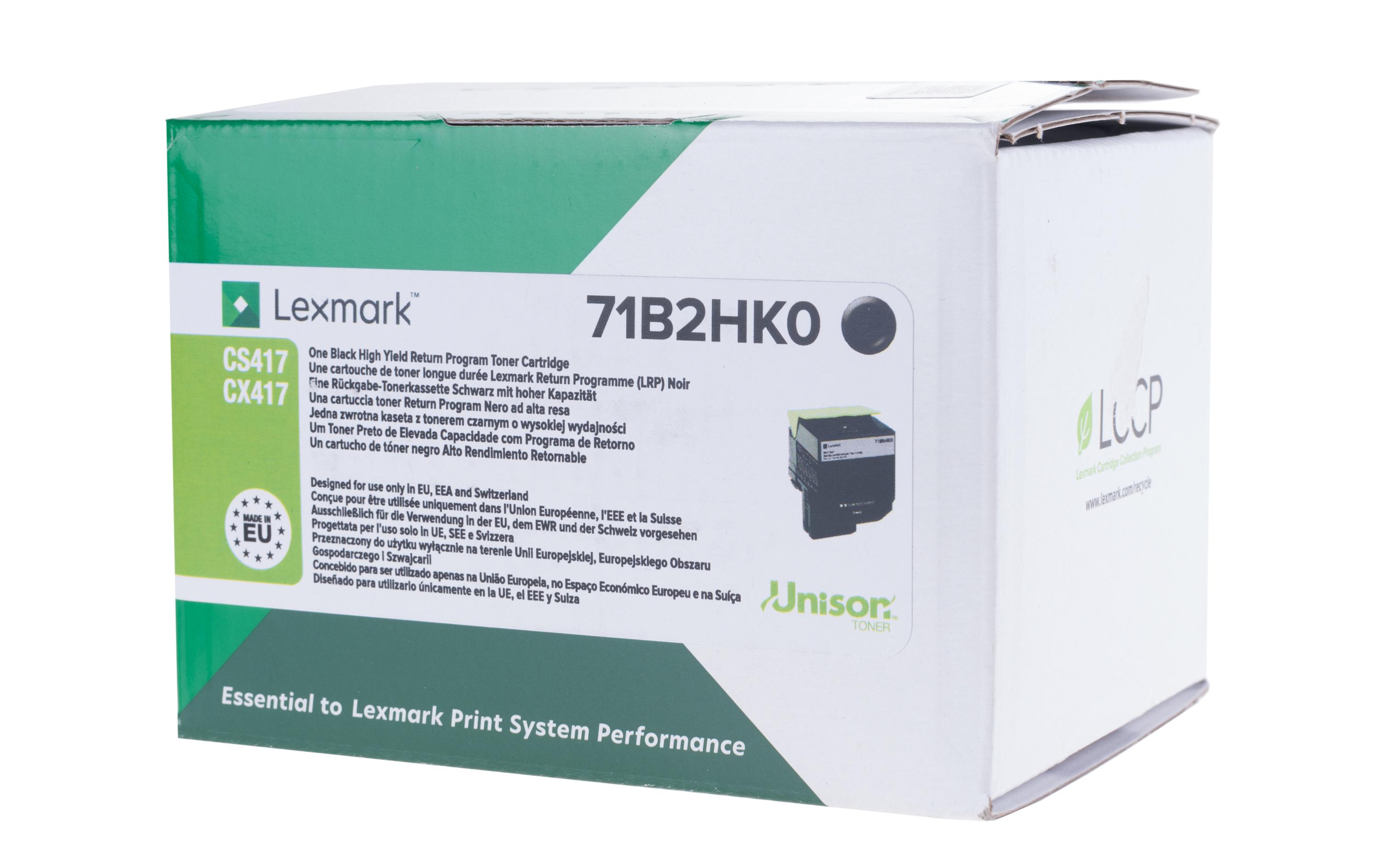 Toner 71B2HK0 Black<br>Toner, Black