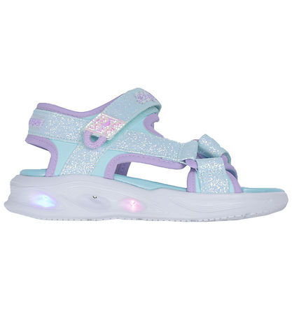 Skechers Sandalen m. Lichter - Sola Glow - Light Blue Lavender