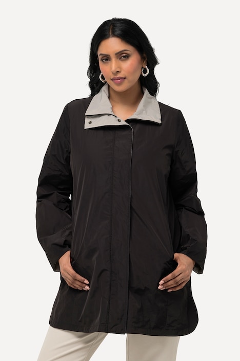Wendejacke, A-Linie, Stehkragen, Taschen