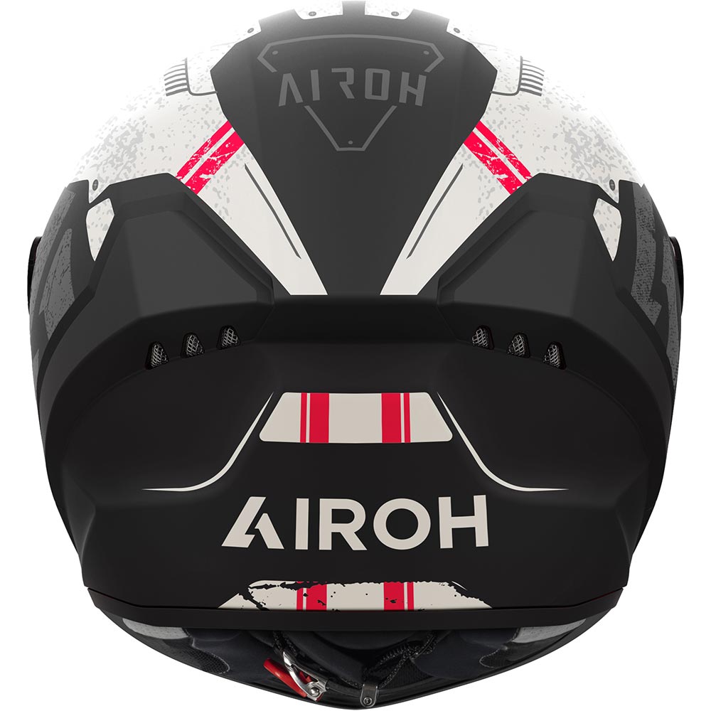 Airoh - Casque Connor Omega Blanc Mat / Noir / Rouge