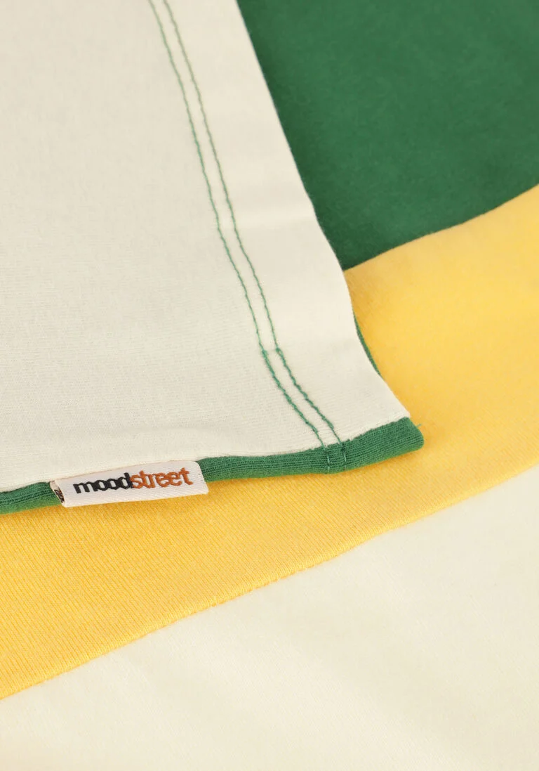 MOODSTREET groene moodstreet t-shirt t-shirt cut and sew