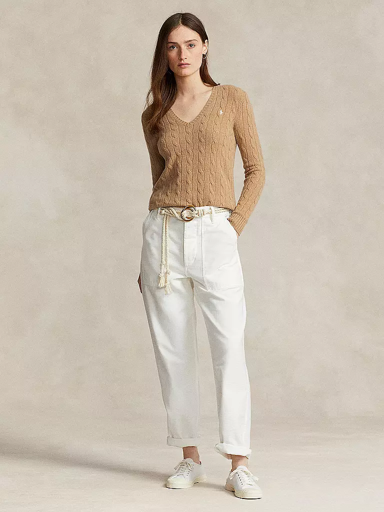 POLO RALPH LAUREN Pullover Slim Fit KIMBERLY camel