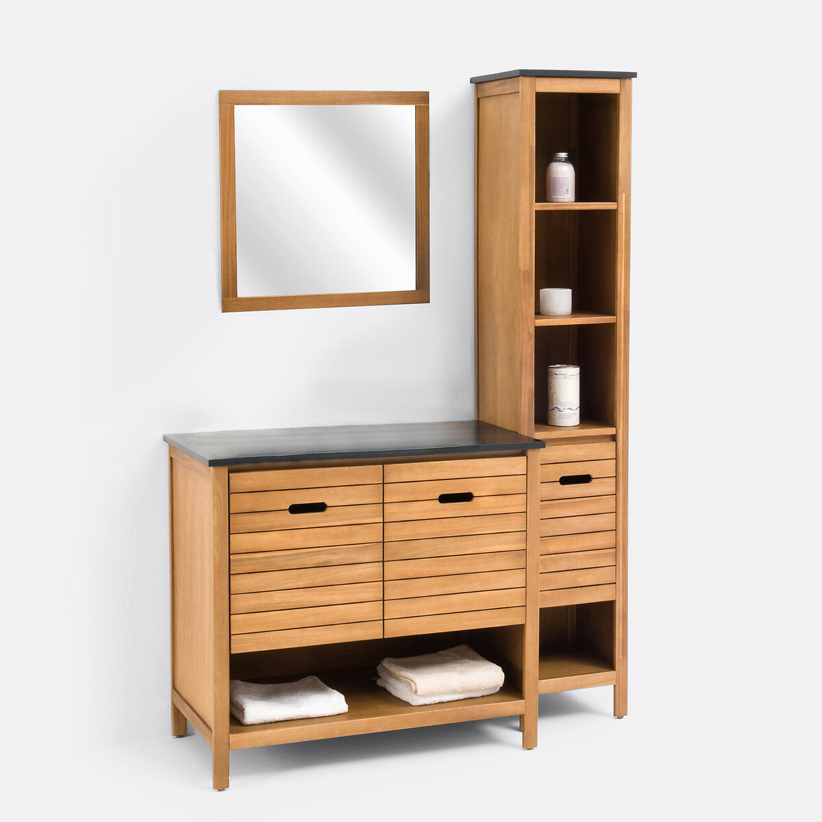 LA REDOUTE INTERIORS<br>Badkamer kolom Saturne, Acácia, 35 cm