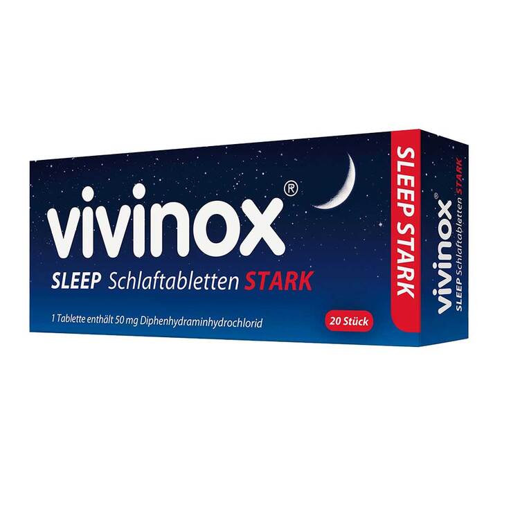 vivinox® SLEEP STARK Schlaftabletten stark bei Schlafstörungen & Einschlafproblemen, 20 St