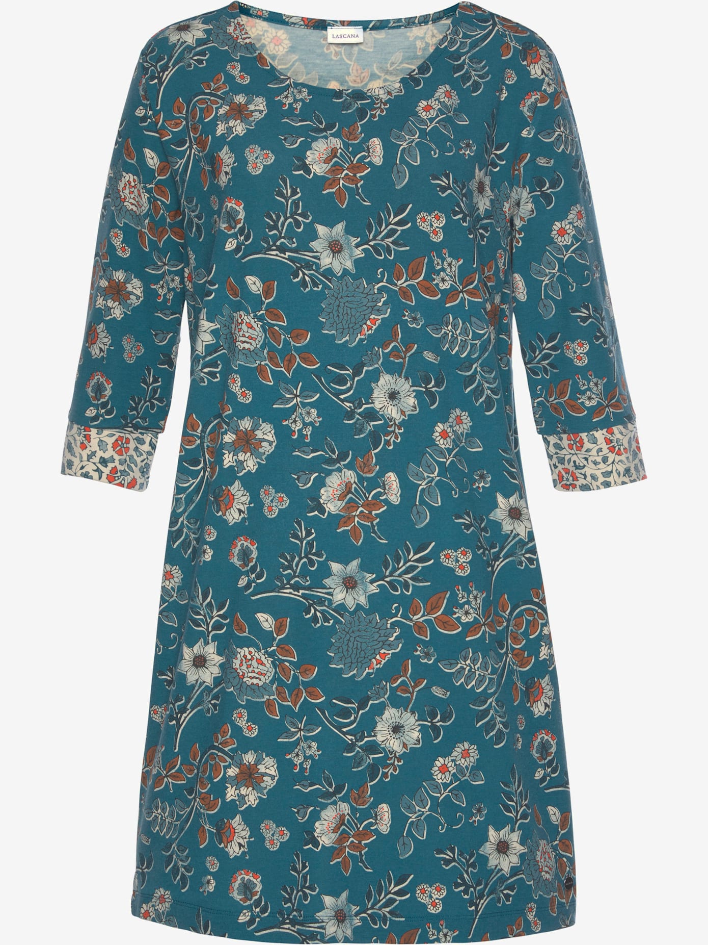 Chemise de nuit fantaisie, imprimé floral
